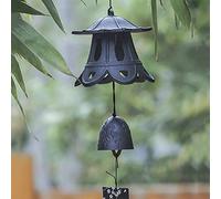 DMJLI-T Carillons éoliens En Fonte De Pagode Japonaise En Forme De Lanterne De Lotus Avec Une Décoration De Jardin En Forme De Cloche,B