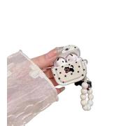 DMJSWY Compatible avec les coques AirPods 4, motif chat noir Little Star avec porte-clés perles pour filles et femmes, coque de protection antichoc (pour Airpods 4)