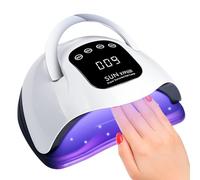 DMJWAN Lampe à Ongles UV LED 320W avec 72 Perles, Séchoir à Vernis Gel avec Capteur Automatique & 4 Minuteries, Professionnel pour Ongles des Mains et Pieds