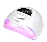 DMJWAN Lampe UV LED Ongles 320W 72 LEDs, Séchoir Professionnel avec Capteur Automatique et 4 Minuteries, Idéale pour Ongles des Mains et Pieds