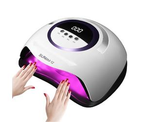 DMJWAN Lampe UV Pour Ongles en Gel, Lampe UV Professionnelle Pour Ongles 300W avec 72 LED, Capteur Automatique, 4 Minuteries