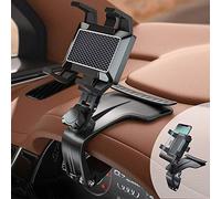 DMJWAN Support de téléphone de Voiture Multifonction pour Tableau de Bord avec Clip à Ressort réglable à 360 °, Convient pour Smartphones de 3 à 7 Pouces (Console Centrale)