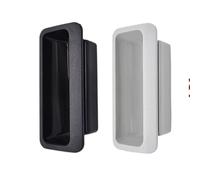 DMK025 Poignée ovale en plastique pour boîte industrielle Boucle de porte de boîte de distribution manuelle Poignée de porte d'armoire en fer Noir T2,0 mm