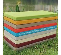 Dmkjdzsw Imperméable Coussin pour Banc de Jardin, Coussin de Banc 2 ou 3 Places, pour Chaise Longue, balancelle, terrasse, intérieur et extérieur，5/8cm épais-Beige-120 * 30 * 8cm
