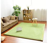 Dmkjdzsw Tapis de Jeu en Velours Corail Chambre Enfant, Tapis de Jeu pour bébé, Tapis de Yoga d'exercice Coussinets-Moss Green-60 * 120cm