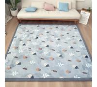 Dmkjdzsw Tapis en Velours Corail,Grand Tapis en Veloursdoux et épais,Tapis d'éveilMaison Coussin antidérapante,Parfait pour Le Yoga, l'exercice et rampant-C-200 * 200cm