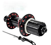 DMKQTEW Moyeux de vélo de Route Arc 24H, Frein V-Brake, 4 cliquets, 48 clics, roulements Avant 100 mm, moyeu arrière 130 mm, 20 24 Trous, ultraléger, 280 g, 8-11 Vitesses(Rear 24H QR 12-12)