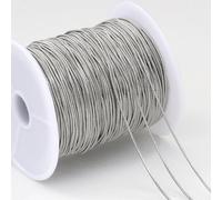 DMLAYHP Chaine Acier Inoxydable Chaînes Rondes en Acier Inoxydable de 2 mètres (0,9 mm et 1,2 mm) for la Fabrication de Colliers, Bracelets et Bijoux DIY(Steel 1.2mm)