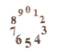 DMLAYHP Numéro de Maison Plaque autocollante en Plastique Rouge cuivre 50 mm, numéro de Porte de Maison, adresse de Porte d'hôtel, Chiffres, Plaque autocollante, Signe en Plastique ABS(9)