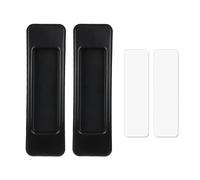 DMLAYHP Poignée de Porte Bouton de porte coulissante ouvert, 2 pièces, organisateur de tiroir auto-adhésif, poignée de porte, poignée de fenêtre en verre(Black-1)