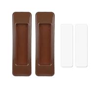 DMLAYHP Poignée de Porte Bouton de porte coulissante ouvert, 2 pièces, organisateur de tiroir auto-adhésif, poignée de porte, poignée de fenêtre en verre(Coffee-1)