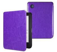 DMluna Étui Slimshell pour Kobo Clara Colour/BW/ 2E, Tolino Shine Colour/Shine 5/4, Coque de Protection Magnétique avec Fonction de Plume de Sommeil de Réveil Automatique, Violet Pailleté
