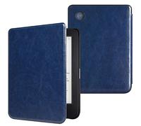 DMluna Étui Slimshell pour Kobo Clara Colour/ BW/ 2E, Tolino Shine Colour/Shine 5/4, Coque de Protection Magnétique avec Fonction de Plume de Sommeil de Réveil Automatique, Bleu marine r64