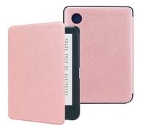 DMluna Étui Slimshell pour Kobo Clara Colour/BW/ 2E, Tolino Shine Colour/Shine 5/4, Coque de Protection Magnétique avec Fonction de Plume de Sommeil de Réveil Automatique, Or Rose