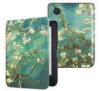 DMluna Étui Slimshell pour Kobo Clara Colour/BW/ 2E, Tolino Shine Colour/Shine 5/4, Coque de Protection Magnétique avec Fonction de Plume de Sommeil de Réveil Automatique, Fleur d'amandier