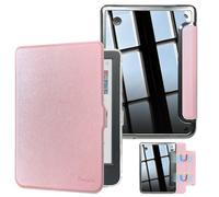 DMLuna Housse Magnétique Amovible en pour Tolino Shine Color/Shine 5/4 et Kobo Clara Colour/BW/2E, Protection Anti-Choc en TPU, Auto Sleep/Wake, Ultra-légère, Ajustement Parfait, Or Rose