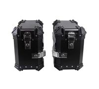 DMMFTERL Valises latérales en Aluminium 38 L pour Moto, Paire de valises latérales pour Moto, Coffre à Bagages avec Support de Montage et serrures de sécurité, étanche (Noir, 45 x 36,6 x 22
