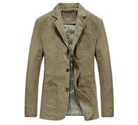 Dmmtot Blazer cargo à boutons pour homme - Manteau long d'hiver chaud de couleur unie - Veste de travail polyvalente - Veste de voyage ajustée - Veste de voyage décontractée - Streetwear - Golf -