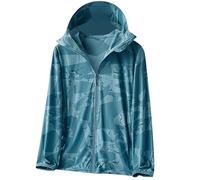 Dmmtot Chemise de protection solaire pour homme avec capuche UPF 50+ - Blouses de pêche 2025 à manches longues - Rashguard anti-UV - Imprimé camouflage - Veste athlétique légère et fine - Taille L-5XL