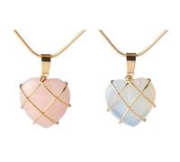 DMNQ 2 Pièces Collier B-Ar-Bi,Pendentif B-Ar-Bi,Collier Coeur Femme Bar-Bi,Bijoux Pour Femmes Pour Filles,Adaptés Aux Cadeaux Pour Femmes,Anniversaires (Rose et Blanc D'œuf)