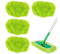 DMNQ 4 Pcs Tampons RéUtilisables pour Balai Compatible avec Swiffer Lingettes Humides Lingette Le Nettoyage des Surfaces/Planchers en Bois éLastiques Humide Sec Recharges