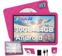 DMOAO Tablette Enfants 10 Pouces,Contr ô Le Parental, 8-Core,Rose Rouge