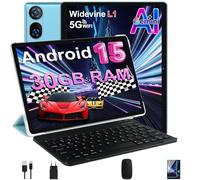 DMOAO Tablette Octa-Core avec GPS Bleu