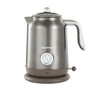 DmofwHi Bouilloire Électrique Inox 1,7L - Théière Rétro avec Thermomètre & Affichage Température - Arrêt Auto & Sécurité Ébullition à Sec - Pour Café, Thé & Famille (Chrome)