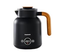 DmofwHi Bouilloire Electrique Inox 1L, 1000 W, Affichage Numérique, 5 Niveaux de Température, Fonction de Maintien au Chaud 4H, Double Paroi, Idéale pour le Café et le Thé au Bureau - Noir