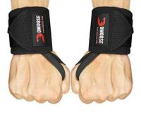 DMoose Fitness Bande Poignet Musculation - Protège Poignet, Poignet de Force, Sangle Musculation, Qualité Supérieure, Velcro Fort, Boucles de Pouces, Couture Double 18" & 12" Femmes et Hommes
