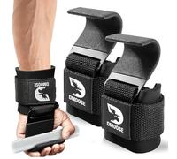 DMoose Fitness Crochets De Musculation (Paire) Pour Soulevés De Terre, Tractions, Rameurs - Sangles De Poignet Robustes Pour La Musculation Et Les Entraînements En Salle De Sport