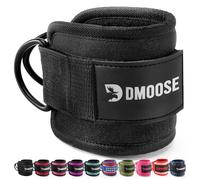DMoose Fitness Sangle De Tirage Musculation Cheville - Taille Unique Avec Rembourrage De Qualité Supérieure Et Anneau En D - Sangle Cheville Musculation Poulie Pour Les Femmes