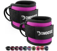 DMoose Sangle Cheville Musculation Poulie - Taille unique avec rembourrage de première qualité Ankle Straps pour Sport, Kickback, Entraînement des Fessiers (Magenta - Paire, Paire)