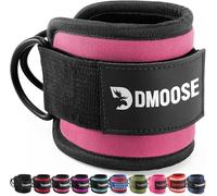 DMoose Sangle Cheville Musculation Poulie - Taille unique avec rembourrage de première qualité Ankle Straps pour Sport, Kickback, Entraînement des Fessiers (Rose - Individuel, Individuel)