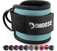 DMoose Sangle Cheville Musculation Poulie - Taille unique avec rembourrage de première qualité Ankle Straps pour Sport, Kickback, Entraînement des Fessiers (Cyan - Individuel, Individuel)