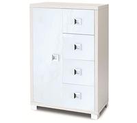 Dmora Armoire 1 porte 4 tiroirs 2 étagères réglables