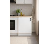 Dmora - Armoire 1 Porte Fombio, Armoire Verticale, Module de Rangement, Base de Cuisine compacte, 60x60 h90 cm, Blanc et Chêne