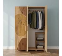 Dmora - Armoire à 3 Portes Samh, Meuble de Chambre à Coucher, Dressing, penderie, 120 x 48 x 189 cm, chêne