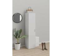 Dmora - Armoire à une porte avec trois étagères internes, couleur blanche, Dimensions 39 x 175 x 41 cm