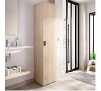 Dmora - Armoire multifonction Arrow 1 porte, 39x35xh190 cm, Chêne, Panneau effet bois