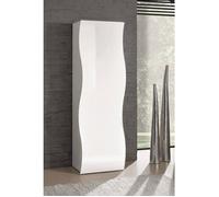 Dmora - Armoire multifonction Lorenzo 1 porte, 63 x 40 x 187,2 cm, blanche, Panneau effet bois