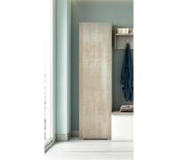 Dmora - Armoire Polyvalente 1 Porte Fiordaliso, Armoire Polyvalente 1 Porte, Étagère à Chaussures avec étagères, 100% Made in Italy, 50x30h182 cm, Chêne