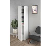 Dmora - Armoire Polyvalente 1 Porte Melanie, Meubles Multifonctionnels, Casier à Chaussures, Support à Chaussures pour Armoire, 42x39 h175 cm, Blanc