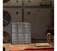 Dmora - Armoire polyvalente 2 portes Tienen, Armoire pour petites pièces, Armoire pour conteneurs à outils, 100% Made in Italy, 19x15h23 cm, Anthracite, 24 tiroirs