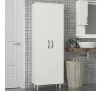 Dmora - Armoire Polyvalente à 2 Portes Solivus, Meubles multifonctionnels, Casier à Chaussures, Support à Chaussures pour Armoire, 59x32 h162 cm, Blanc