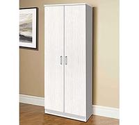 Dmora Armoire polyvalente avec 2 portes et 5 étagères, Armoire moderne et spacieuse, Mobile pour petits appartements, Made in Italy, 71x38xh182 cm, couleur chêne blanchi