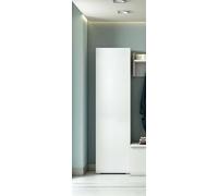 Dmora - Armoire polyvalente Fiordaliso, Armoire linéaire avec 1 porte et 7 étagères, Colonne pour entrée ou salle de bain, Étagère à chaussures moderne, 100% Made in Italy, 50x30h182 cm, Blanc