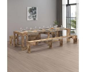 Dmora - Banc Torquato, Lot de 2 Sièges pour Table à Manger, Bancs Extensibles, 290x25h45 cm, Érable