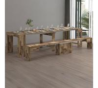 Dmora - Banc Ubertino, Siège pour Table à Manger, Banc Simple Extensible, 290x25h45 cm, Érable