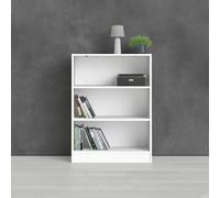 Dmora Bibliothèque à Trois Compartiments, Couleur Blanc, 79 x 107 x 27 cm